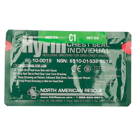Mobilize Chest Seal, Sterile, Green MPN:8911-000130-01