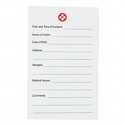 Incident Notecard Refill Cardboard Cover MPN:8911-000410-01