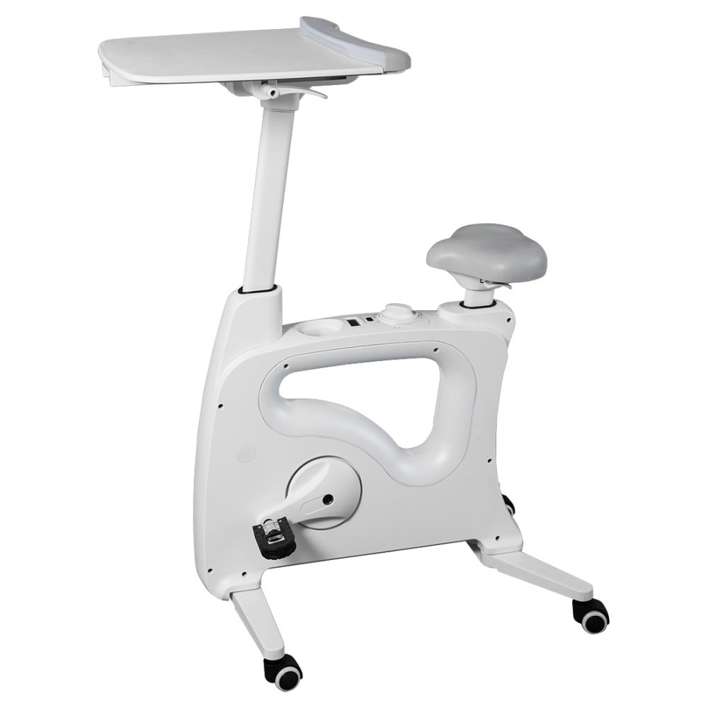 Flexispot V9 Desk Exercise Bike With Notebook Tray, White MPN:V9
