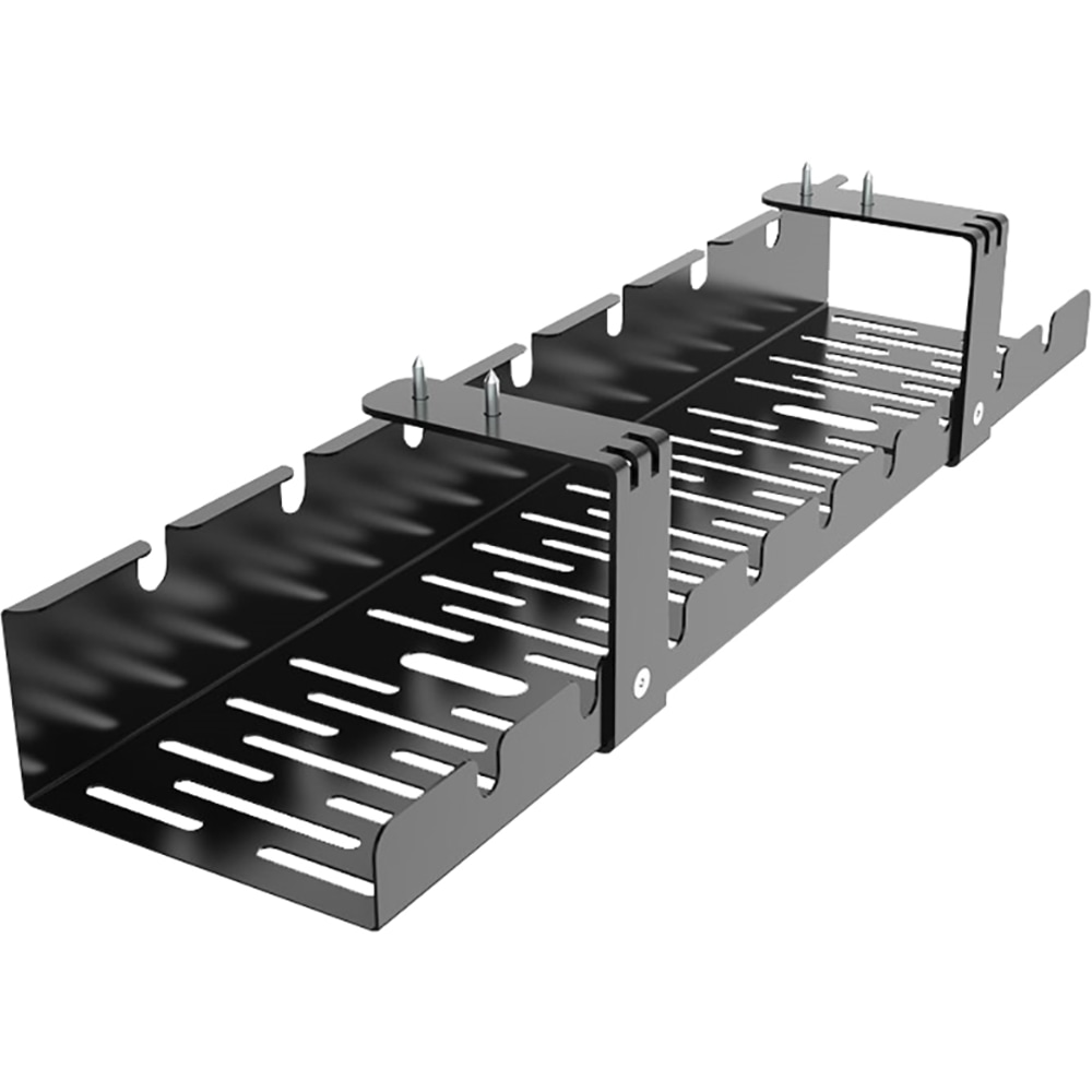 FlexiSpot CMP502B Steel Cable Management Tray, 20in x 5in, Black MPN:CMP502-B