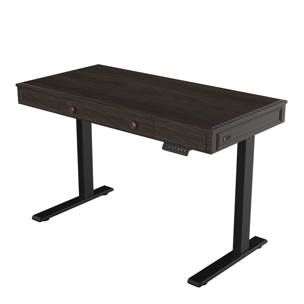 FlexiSpot 48inW Electric Height-Adjustable Desk, Brown MPN:UD5B-OFF