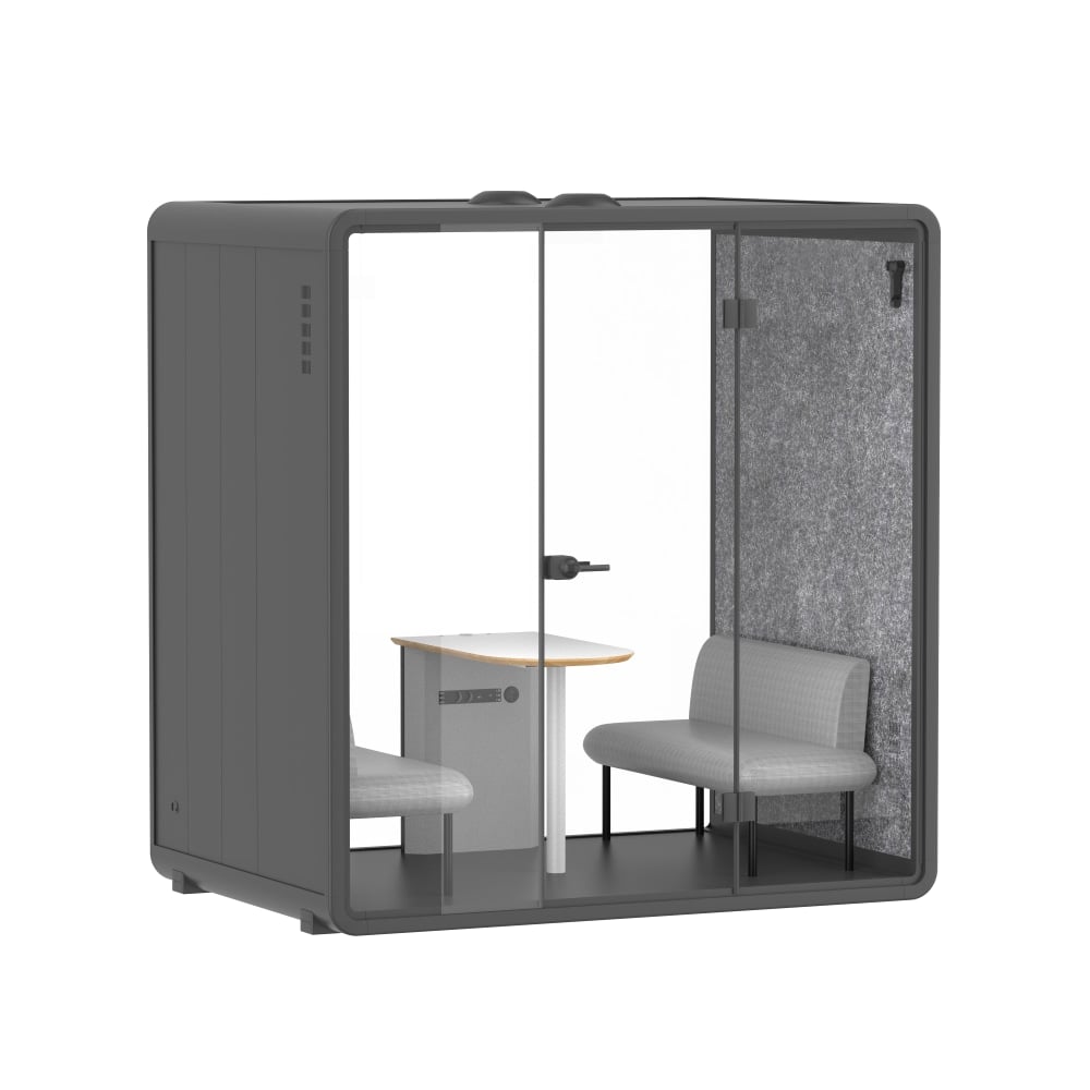 FlexiSpot P4FG-Kit 4-Person Soundproof Booth, Gray, 93inH x 87inW MPN:P4FG-KIT