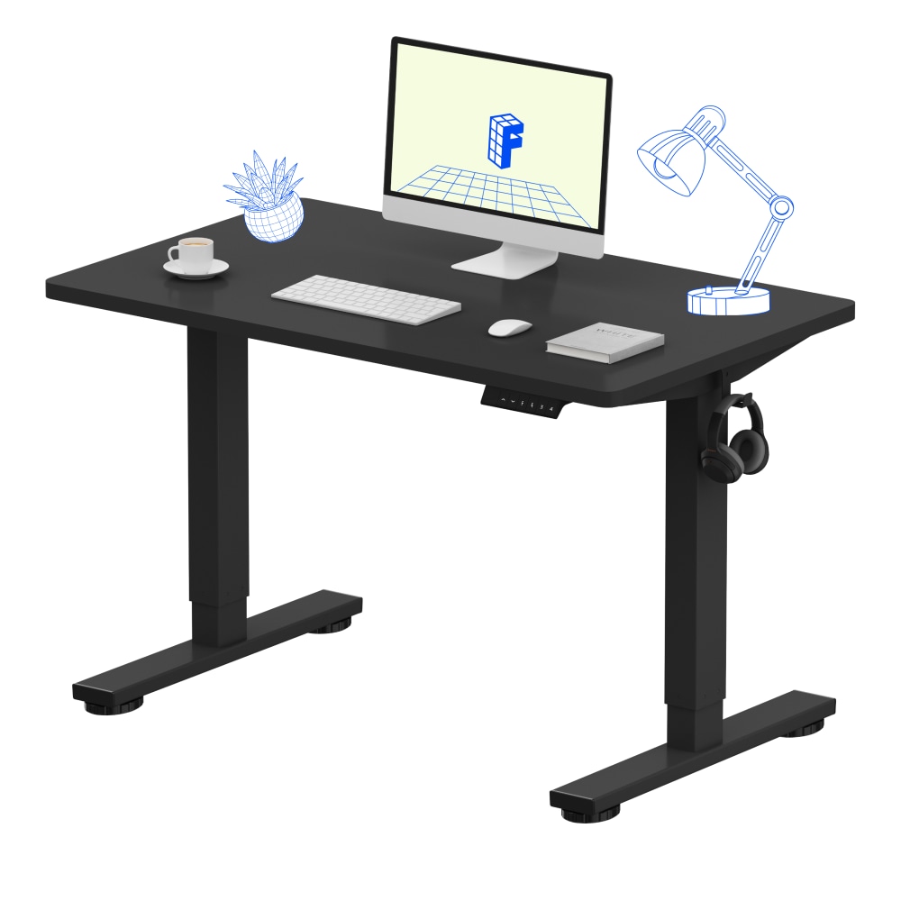 FlexiSpot E2 Electric 42inW Adjustable Height Standing Desk, Black MPN:E2B4224B