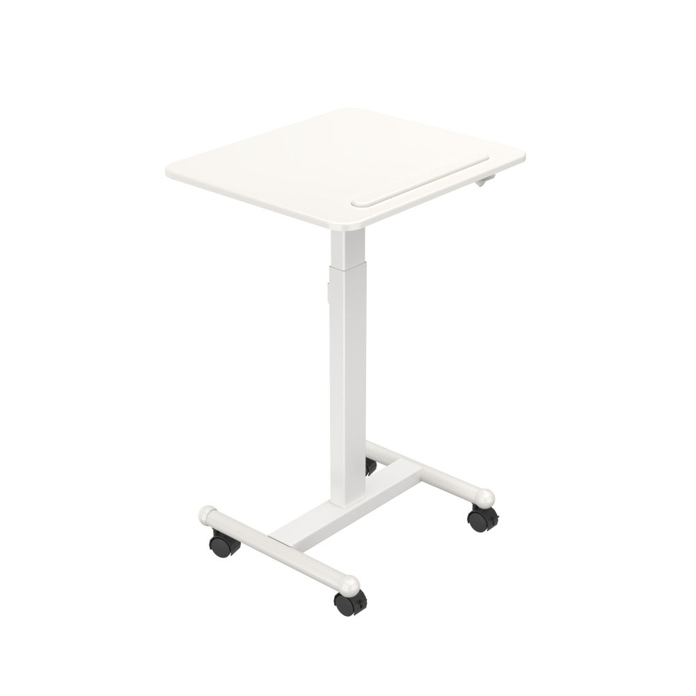 FlexiSpot MT3 Adjustable Height Standing Desk Mobile Workstation, White MPN:MT3W-E