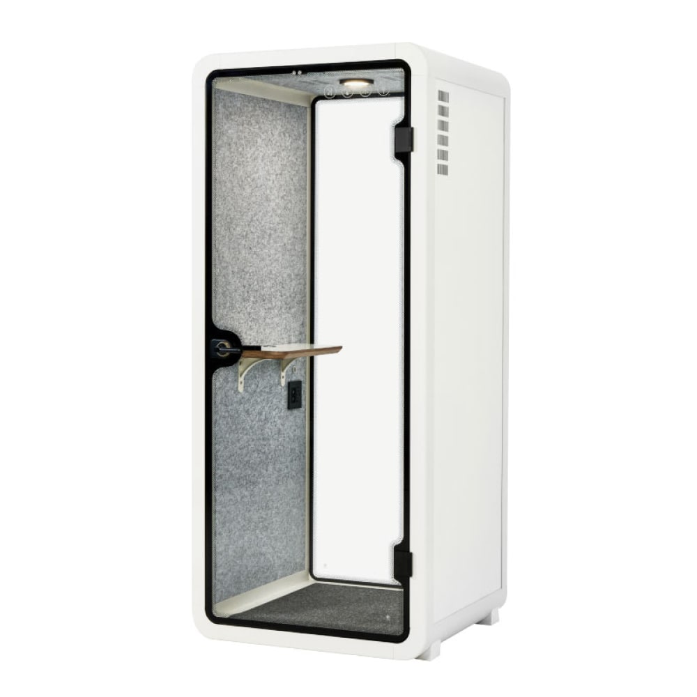 FlexiSpot P1F2W 1-Person Soundproof Booth, White, 93inH x 40inW MPN:P1F-2W-KIT