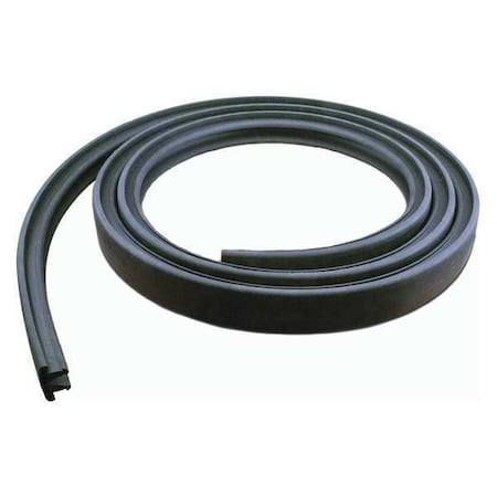 Air Strip Cushioned Channel, Black, 10 ft L, Santoprene, -40 DegreeF to 250 DegreeF Temp Range MPN:AS1