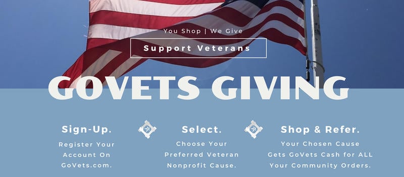 GoVets Giving - You Shop | We Give!