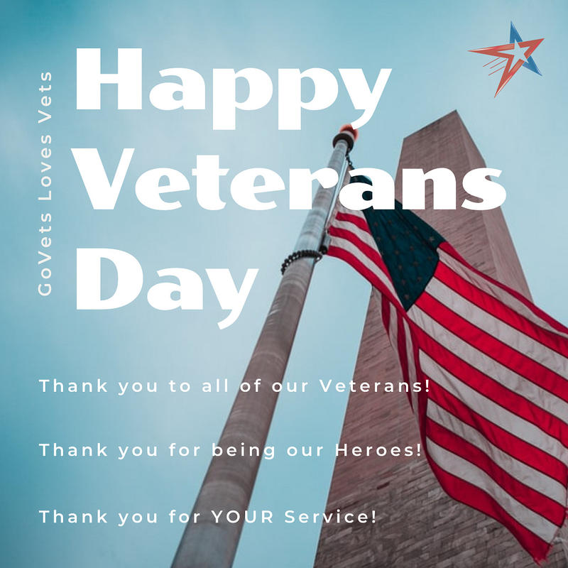 Happy Veterans Day to our our Heroes, our Veterans, Active-Duty Service Members and First Responders