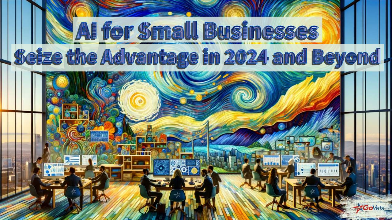 AI for Small Businesses - Seize the Advantage in 2024 and Beyond - Van-gogh style work environment to bring out creativity