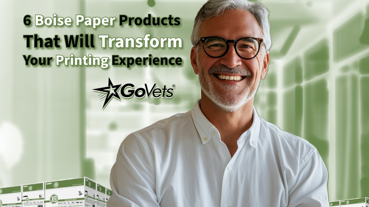 6 Boise Paper Products That Will Transform Your Printing Experience - Main in office - in front of X-9 boise boxes