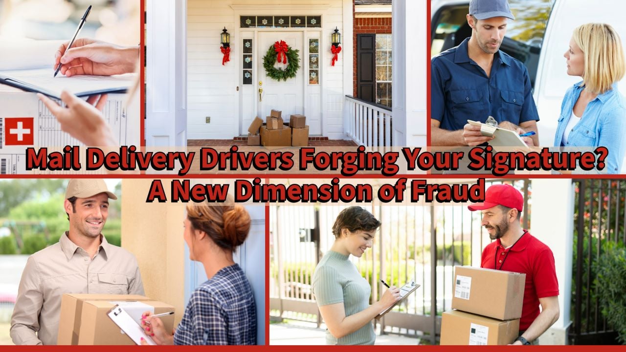 Are Parcel / Freight / Mail Deliver Drivers Forging Your Signature -  A New Dimension of Fraud