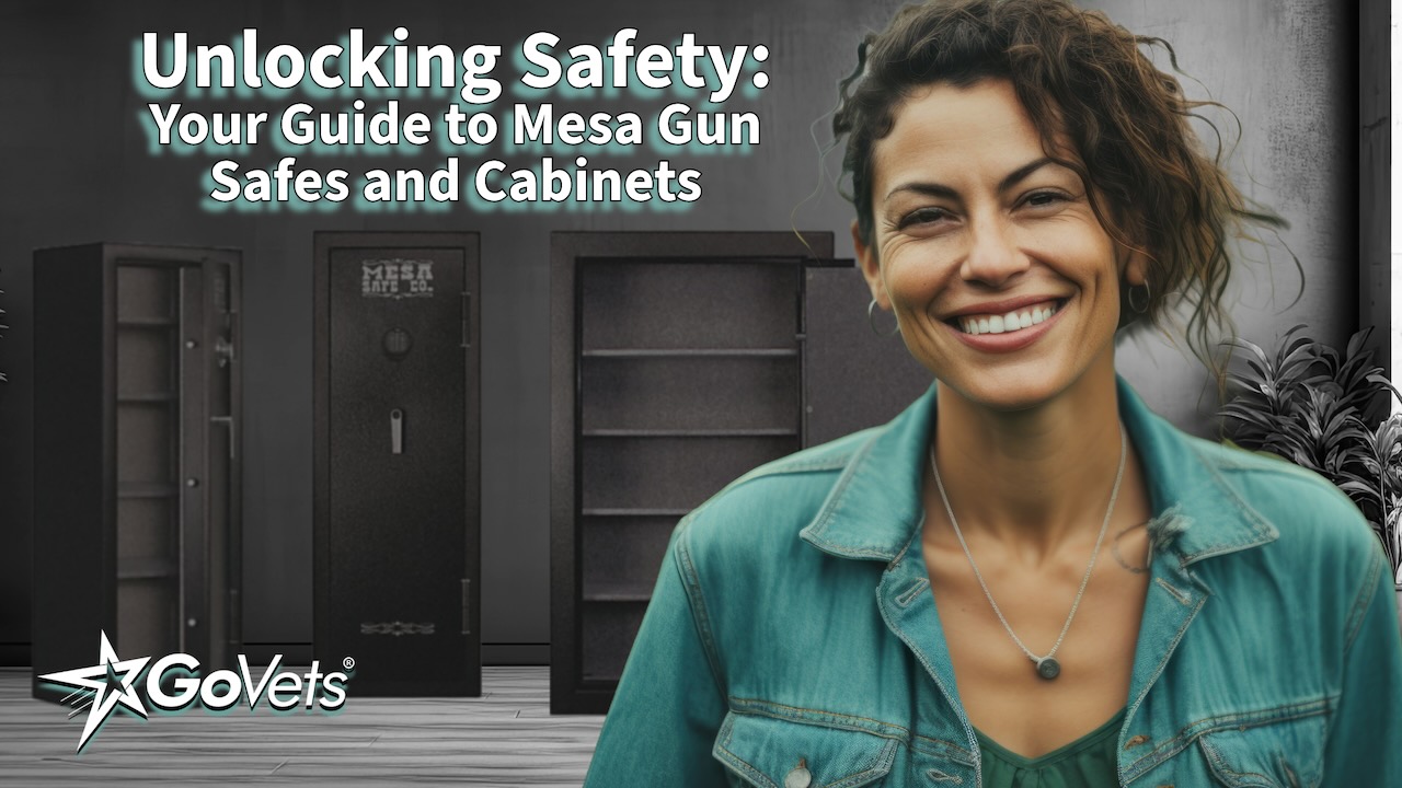 safety related to mesa gun safes and cabinets - woman in front of gun safe cabinets