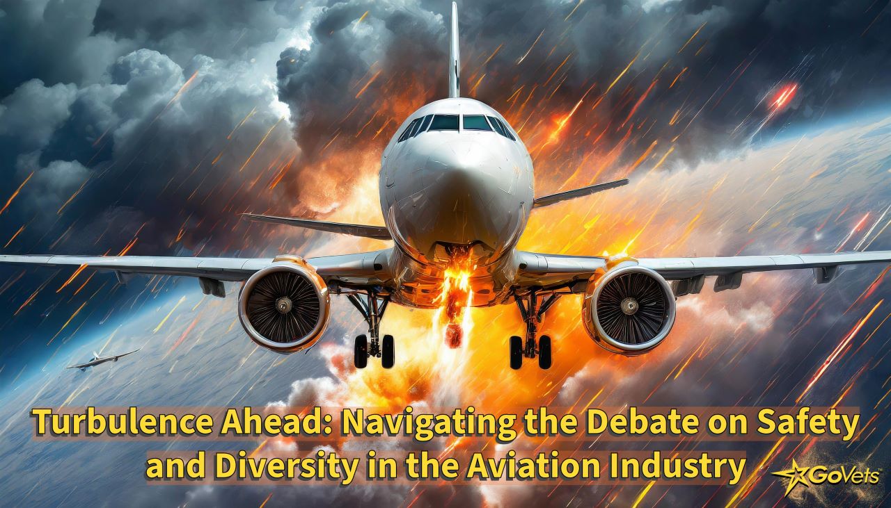 Turbulence Ahead - Navigating the Debate on Safety and Diversity in the Aviation Industry - Airplane on fire - airline quality - storm