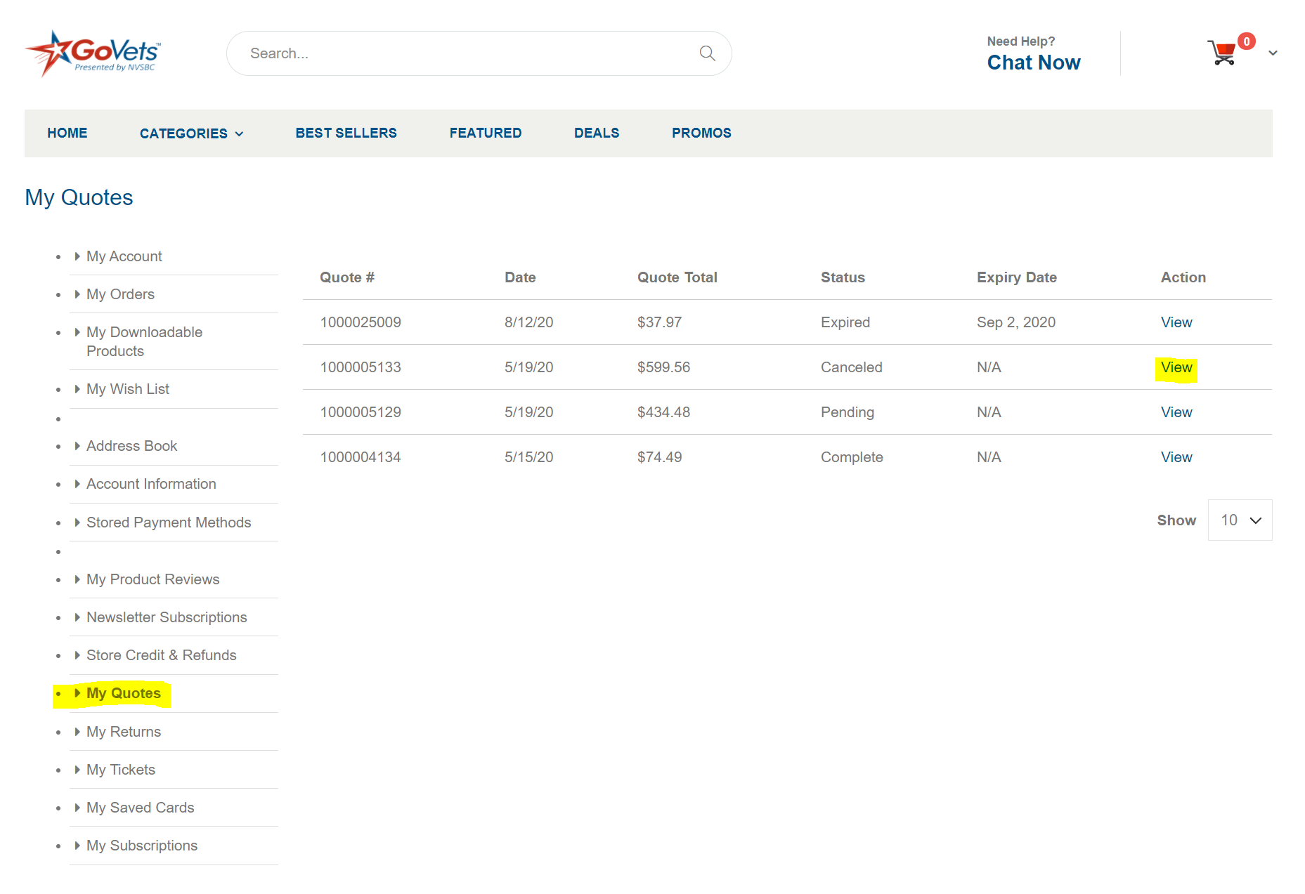 View all GoVets Quotes